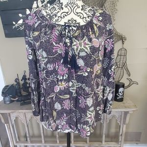 Old Navy Floral Babydoll Blouse Top
